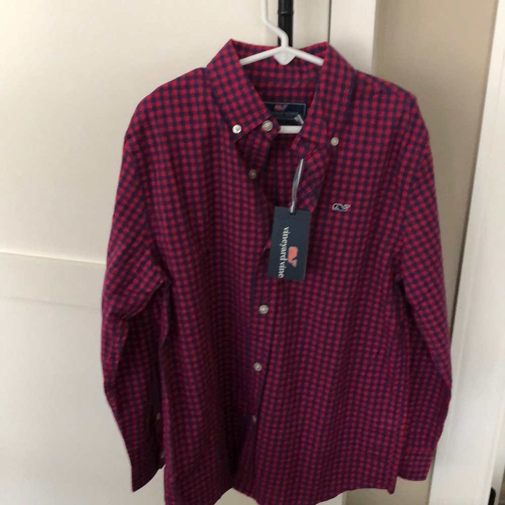 NWT Vineyard Vines Boys LS shirt